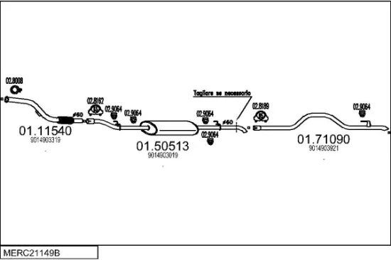 Endschalldämpfer MTS 01.60461 Bild Endschalldämpfer MTS 01.60461
