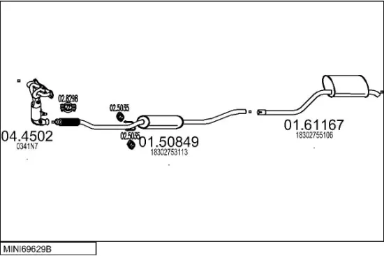 Mittelschalldämpfer MTS 01.50268 Bild Mittelschalldämpfer MTS 01.50268