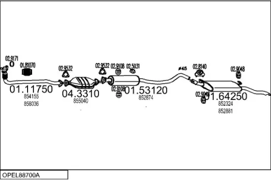 Endschalldämpfer MTS 01.61245 Bild Endschalldämpfer MTS 01.61245
