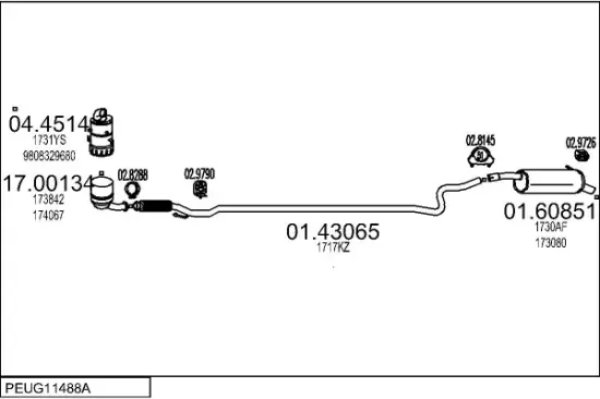 Endschalldämpfer MTS 01.96170 Bild Endschalldämpfer MTS 01.96170