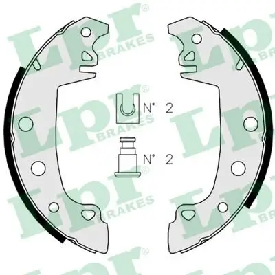 Bremsbackensatz Hinterachse LPR 02850