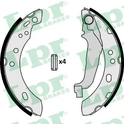 Bremsbackensatz Hinterachse LPR 07090 Bild Bremsbackensatz Hinterachse LPR 07090