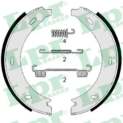 Bremsbackensatz, Feststellbremse Hinterachse LPR 08740 Bild Bremsbackensatz, Feststellbremse Hinterachse LPR 08740