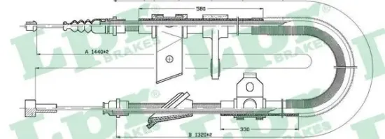 Seilzug, Feststellbremse hinten links LPR C0022B Bild Seilzug, Feststellbremse hinten links LPR C0022B