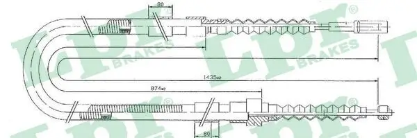 Seilzug, Feststellbremse hinten links hinten rechts LPR C0031B