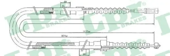 Seilzug, Feststellbremse hinten links hinten rechts LPR C0031B Bild Seilzug, Feststellbremse hinten links hinten rechts LPR C0031B