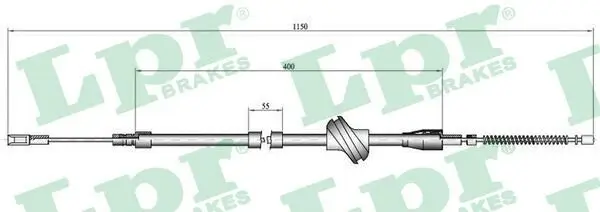 Seilzug, Feststellbremse hinten links hinten rechts LPR C0072B