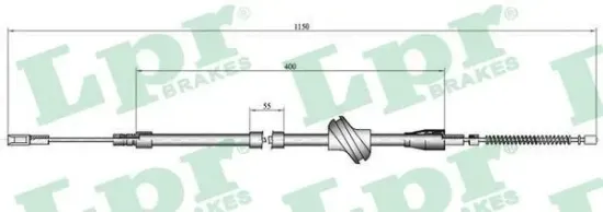 Seilzug, Feststellbremse hinten links hinten rechts LPR C0072B Bild Seilzug, Feststellbremse hinten links hinten rechts LPR C0072B