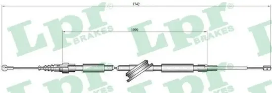 Seilzug, Feststellbremse hinten LPR C0048B Bild Seilzug, Feststellbremse hinten LPR C0048B