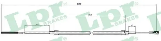 Seilzug, Feststellbremse hinten links hinten rechts LPR C0069B Bild Seilzug, Feststellbremse hinten links hinten rechts LPR C0069B