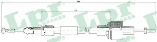 Seilzug, Kupplungsbetätigung LPR C0081C Bild Seilzug, Kupplungsbetätigung LPR C0081C