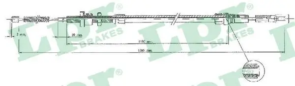 Seilzug, Feststellbremse hinten links hinten rechts LPR C0091B