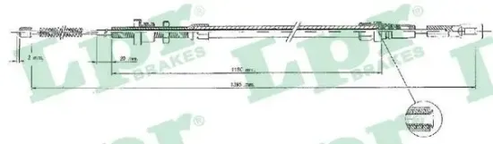 Seilzug, Feststellbremse hinten links hinten rechts LPR C0091B Bild Seilzug, Feststellbremse hinten links hinten rechts LPR C0091B