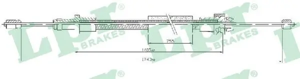 Seilzug, Feststellbremse hinten links LPR C0093B