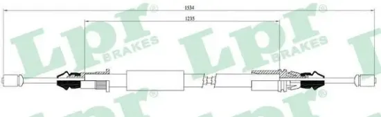 Seilzug, Feststellbremse hinten LPR C0108B Bild Seilzug, Feststellbremse hinten LPR C0108B
