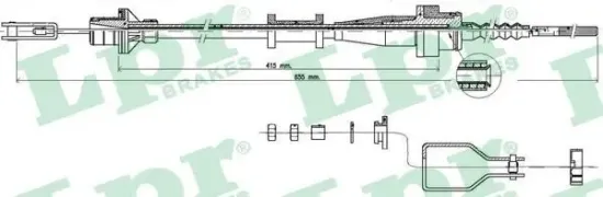 Seilzug, Kupplungsbetätigung LPR C0114C Bild Seilzug, Kupplungsbetätigung LPR C0114C