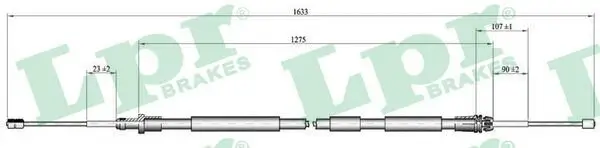 Seilzug, Feststellbremse hinten links LPR C0118B