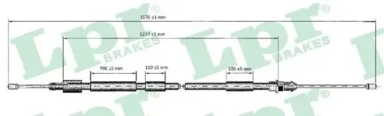 Seilzug, Feststellbremse hinten rechts LPR C0119B Bild Seilzug, Feststellbremse hinten rechts LPR C0119B