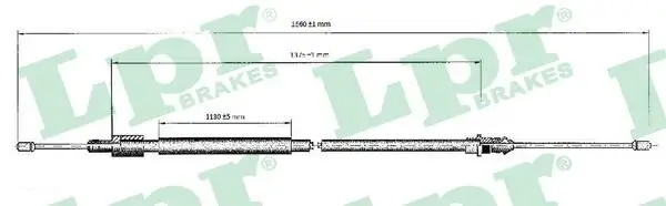 Seilzug, Feststellbremse hinten links LPR C0120B