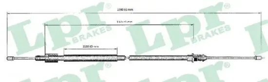 Seilzug, Feststellbremse hinten links LPR C0120B Bild Seilzug, Feststellbremse hinten links LPR C0120B