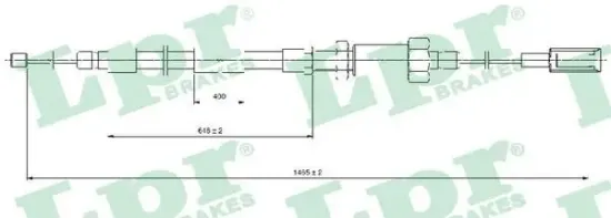 Seilzug, Feststellbremse vorne LPR C0131B Bild Seilzug, Feststellbremse vorne LPR C0131B