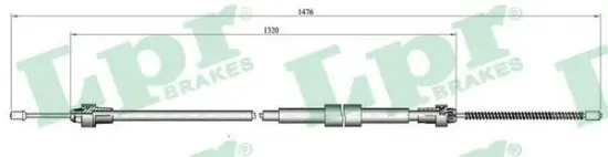 Seilzug, Feststellbremse hinten links LPR C0137B Bild Seilzug, Feststellbremse hinten links LPR C0137B