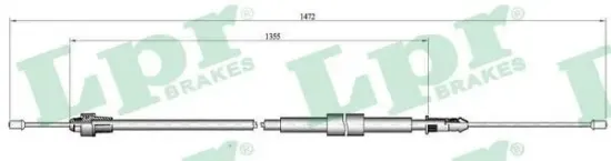 Seilzug, Feststellbremse LPR C0139B Bild Seilzug, Feststellbremse LPR C0139B