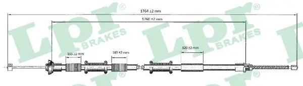 Seilzug, Feststellbremse hinten links LPR C0166B