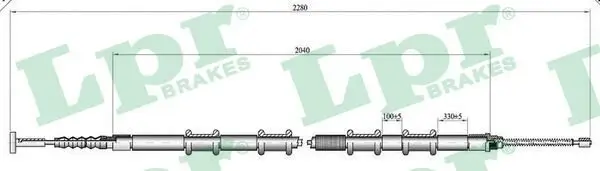 Seilzug, Feststellbremse hinten links LPR C0188B