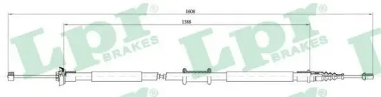 Seilzug, Feststellbremse hinten LPR C0198B Bild Seilzug, Feststellbremse hinten LPR C0198B