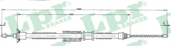 Seilzug, Feststellbremse hinten rechts LPR C0200B