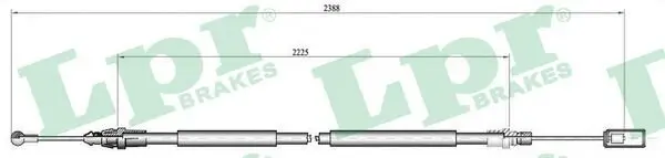 Seilzug, Feststellbremse hinten rechts LPR C0213B
