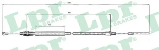 Seilzug, Feststellbremse hinten links LPR C0214B Bild Seilzug, Feststellbremse hinten links LPR C0214B