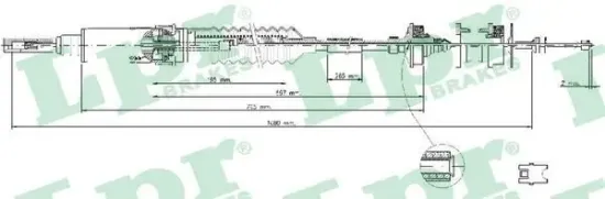 Seilzug, Kupplungsbetätigung LPR C0240C Bild Seilzug, Kupplungsbetätigung LPR C0240C