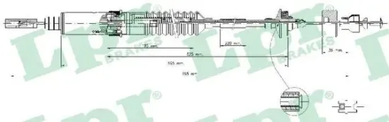 Seilzug, Kupplungsbetätigung LPR C0242C Bild Seilzug, Kupplungsbetätigung LPR C0242C