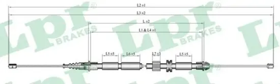 Seilzug, Feststellbremse hinten LPR C0263B Bild Seilzug, Feststellbremse hinten LPR C0263B