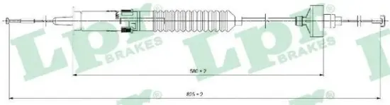 Seilzug, Kupplungsbetätigung LPR C0266C Bild Seilzug, Kupplungsbetätigung LPR C0266C