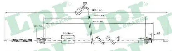 Seilzug, Feststellbremse LPR C0293B Bild Seilzug, Feststellbremse LPR C0293B