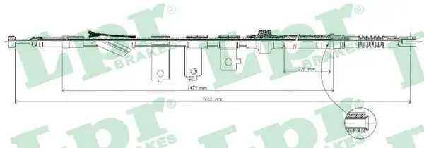Seilzug, Feststellbremse hinten rechts LPR C0311B
