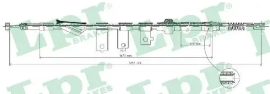 Seilzug, Feststellbremse hinten rechts LPR C0311B Bild Seilzug, Feststellbremse hinten rechts LPR C0311B