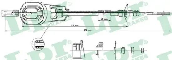 Seilzug, Kupplungsbetätigung LPR C0317C Bild Seilzug, Kupplungsbetätigung LPR C0317C