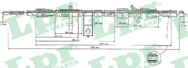Seilzug, Feststellbremse hinten links LPR C0319B