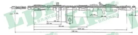 Seilzug, Feststellbremse hinten links LPR C0320B Bild Seilzug, Feststellbremse hinten links LPR C0320B