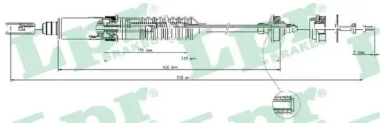 Seilzug, Kupplungsbetätigung LPR C0339C Bild Seilzug, Kupplungsbetätigung LPR C0339C