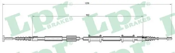 Seilzug, Feststellbremse hinten rechts LPR C0340B