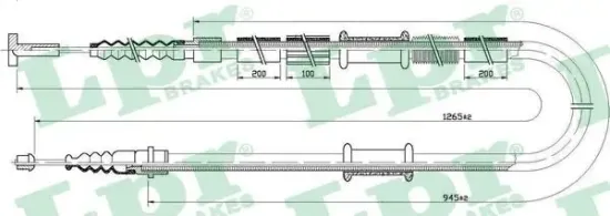Seilzug, Feststellbremse hinten links LPR C0341B Bild Seilzug, Feststellbremse hinten links LPR C0341B