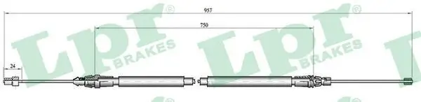 Seilzug, Feststellbremse hinten links LPR C0348B