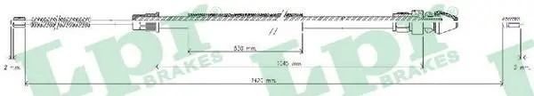 Seilzug, Feststellbremse hinten LPR C0369B