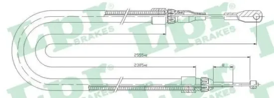 Seilzug, Feststellbremse vorne LPR C0399B Bild Seilzug, Feststellbremse vorne LPR C0399B