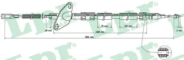 Seilzug, Feststellbremse hinten links LPR C0412B